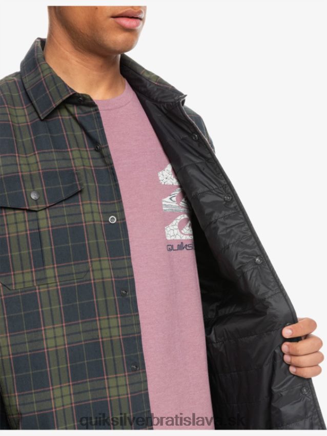zateplená obojstranná flanelová košeľa na voľné stúpanie Quiksilver muži B80HXR1703 fantómové voľné stúpanie