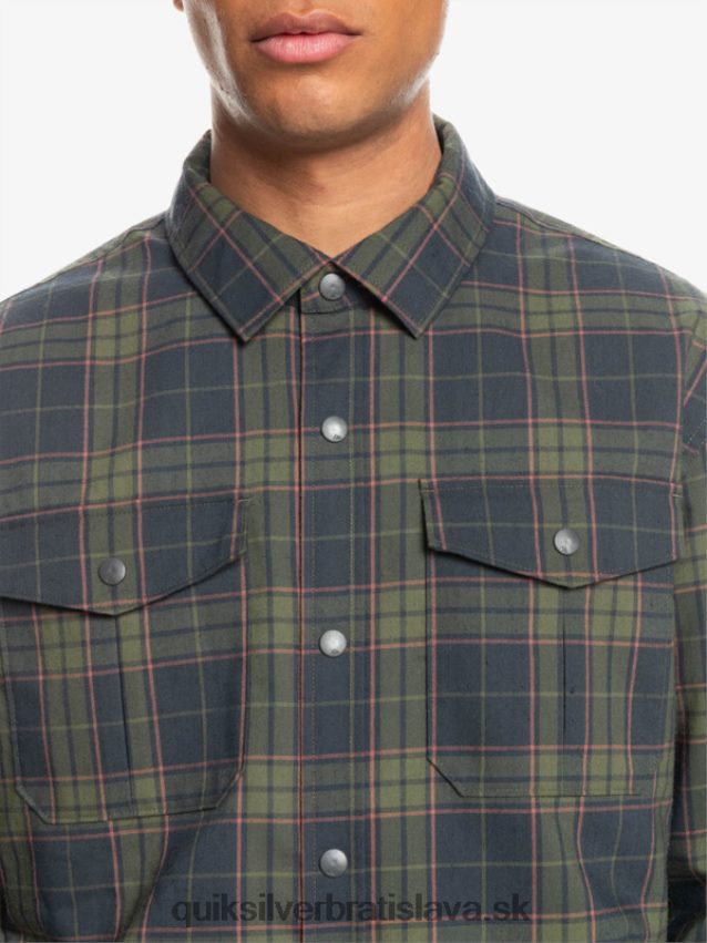 zateplená obojstranná flanelová košeľa na voľné stúpanie Quiksilver muži B80HXR1703 fantómové voľné stúpanie
