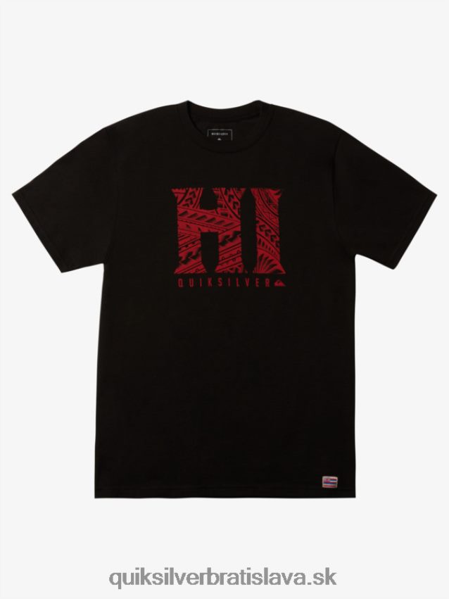 Havajské ostrovné tričko Quiksilver muži B80HXR1103 čierna