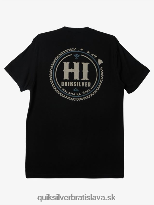 Havajské tričko preživších Quiksilver muži B80HXR116 čierna