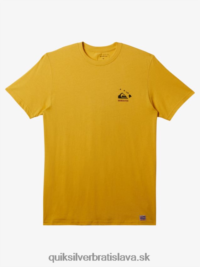 Havajské tričko preživších Quiksilver muži B80HXR117 žĺtok žltý