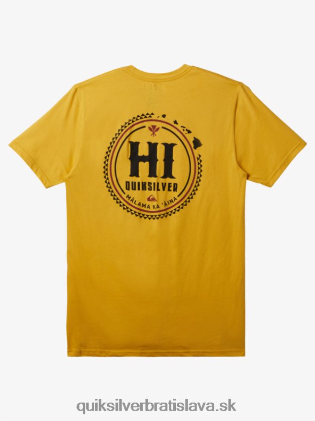 Havajské tričko preživších Quiksilver muži B80HXR117 žĺtok žltý