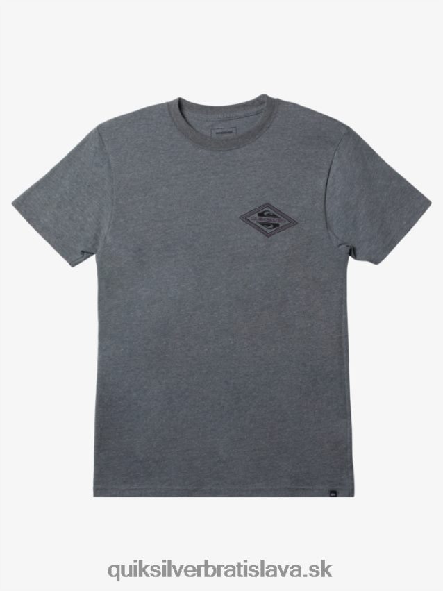Reverzné logo mod tričko Quiksilver muži B80HXR1198 stredne sivý vres
