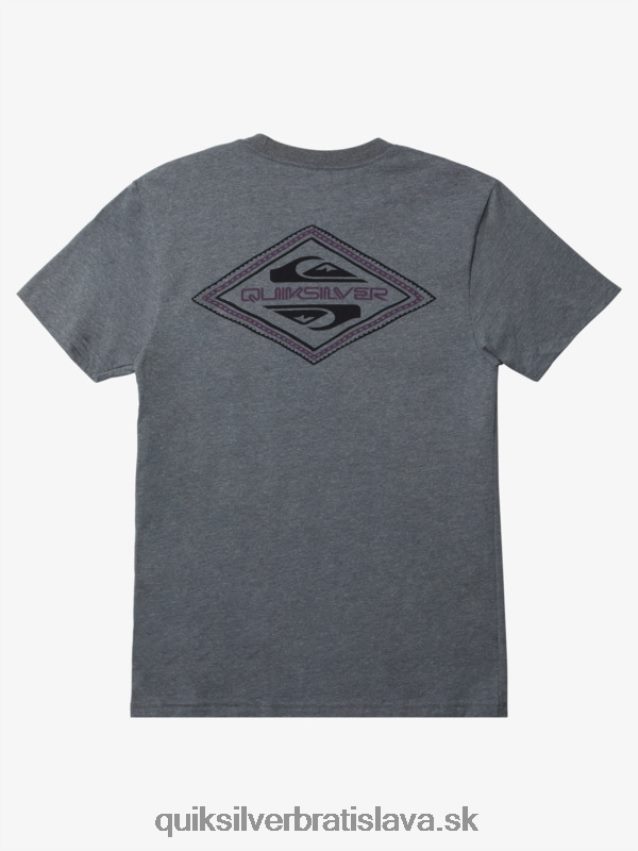 Reverzné logo mod tričko Quiksilver muži B80HXR1198 stredne sivý vres