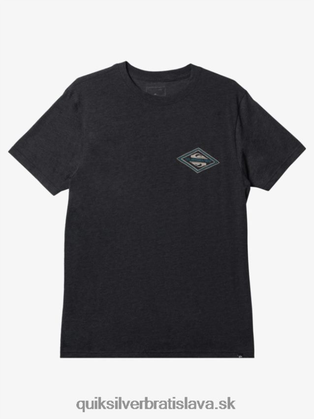 Reverzné logo mod tričko Quiksilver muži B80HXR1199 vres z dreveného uhlia