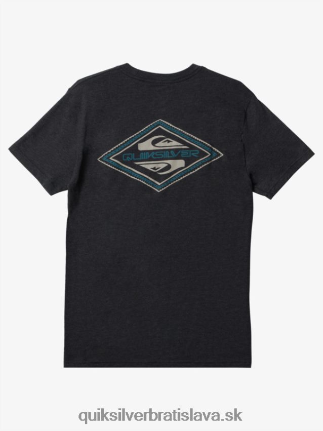 Reverzné logo mod tričko Quiksilver muži B80HXR1199 vres z dreveného uhlia