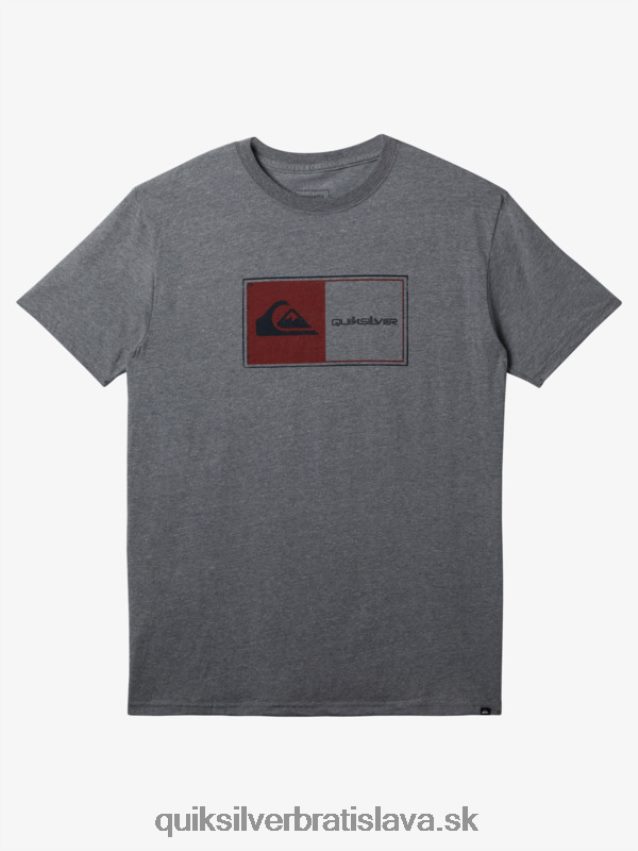 core lockup tričko Quiksilver muži B80HXR160 stredne sivý vres
