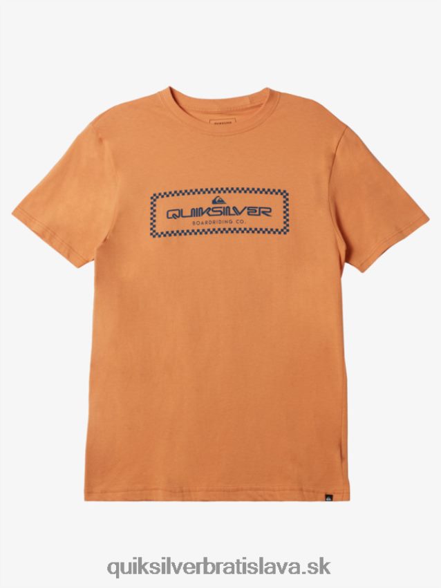 dážď check tričko Quiksilver muži B80HXR507 medené opálenie