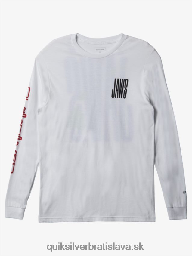 čeľuste big wave challenge ls tričko Quiksilver muži B80HXR1425 biely