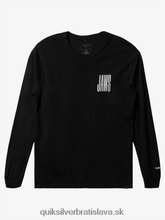 čeľuste big wave challenge ls tričko Quiksilver muži B80HXR1426 čierna