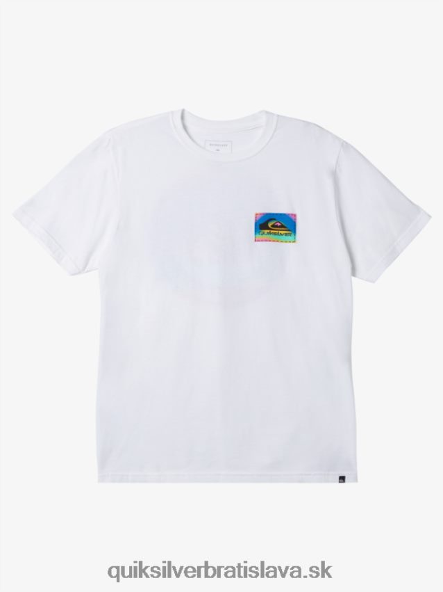 farebné splývavé tričko Quiksilver muži B80HXR1205 biely