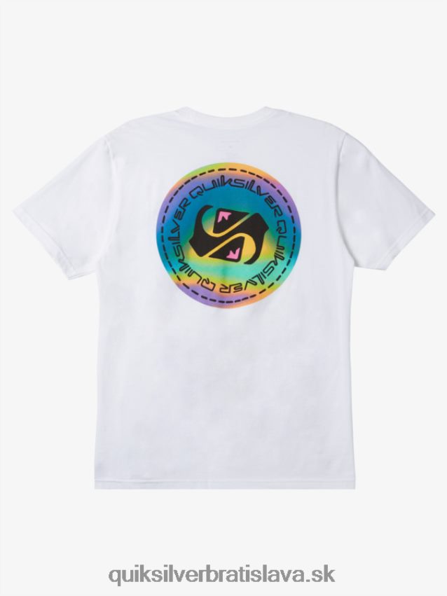 farebné splývavé tričko Quiksilver muži B80HXR1205 biely