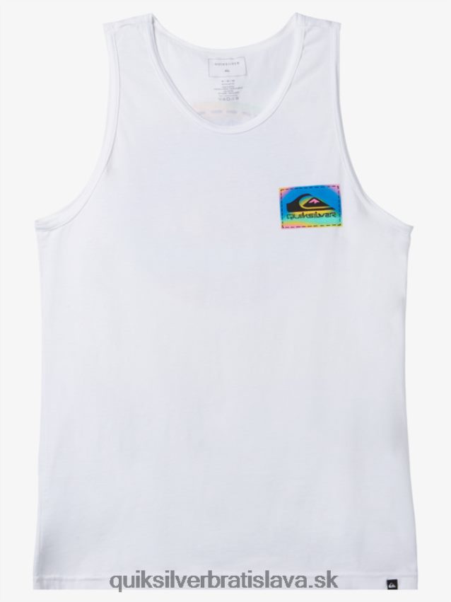 farebné splývavé tričko Quiksilver muži B80HXR1332 biely