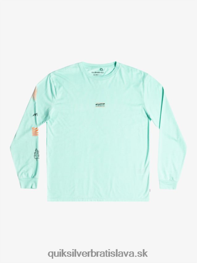 fragment prírody tričko s dlhým rukávom Quiksilver muži B80HXR1037 plážové sklo