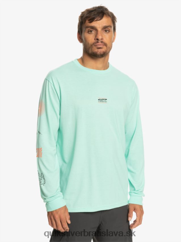 fragment prírody tričko s dlhým rukávom Quiksilver muži B80HXR1037 plážové sklo
