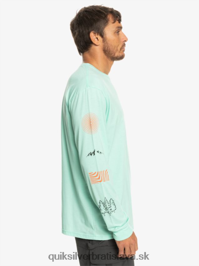 fragment prírody tričko s dlhým rukávom Quiksilver muži B80HXR1037 plážové sklo
