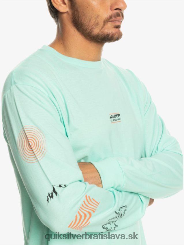 fragment prírody tričko s dlhým rukávom Quiksilver muži B80HXR1037 plážové sklo