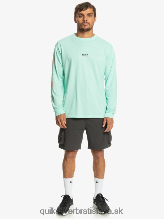fragment prírody tričko s dlhým rukávom Quiksilver muži B80HXR1037 plážové sklo
