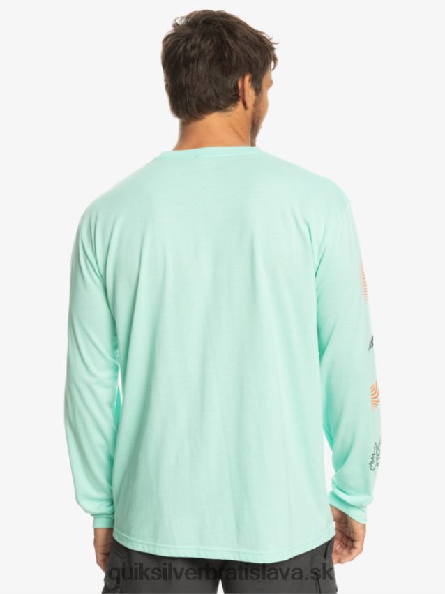 fragment prírody tričko s dlhým rukávom Quiksilver muži B80HXR1037 plážové sklo