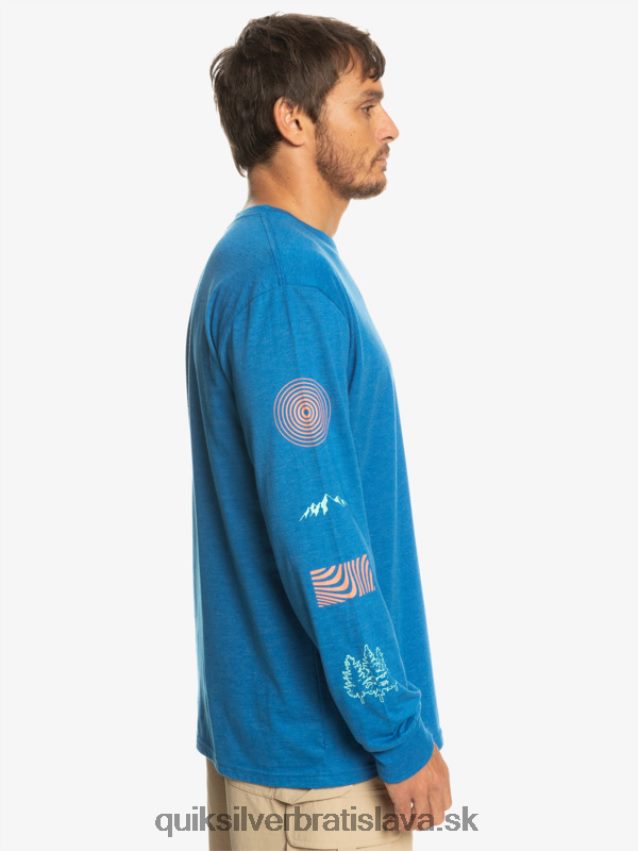 fragment prírody tričko s dlhým rukávom Quiksilver muži B80HXR1038 šnorchlovať modrá