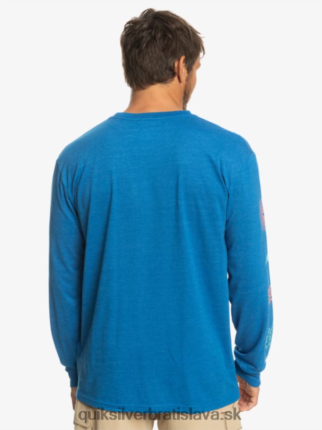 fragment prírody tričko s dlhým rukávom Quiksilver muži B80HXR1038 šnorchlovať modrá