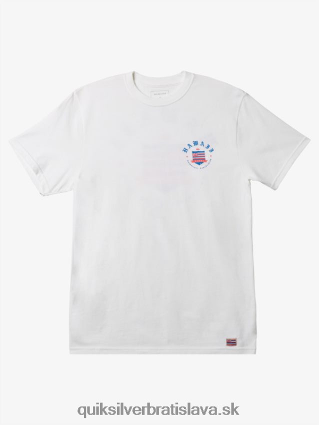 havajské kráľovské tričko Quiksilver muži B80HXR997 biely