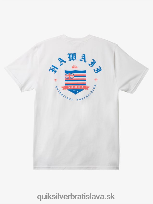 havajské kráľovské tričko Quiksilver muži B80HXR997 biely