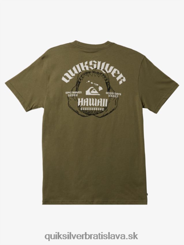 havajské veľké tričko Quiksilver muži B80HXR1422 štvorlístok