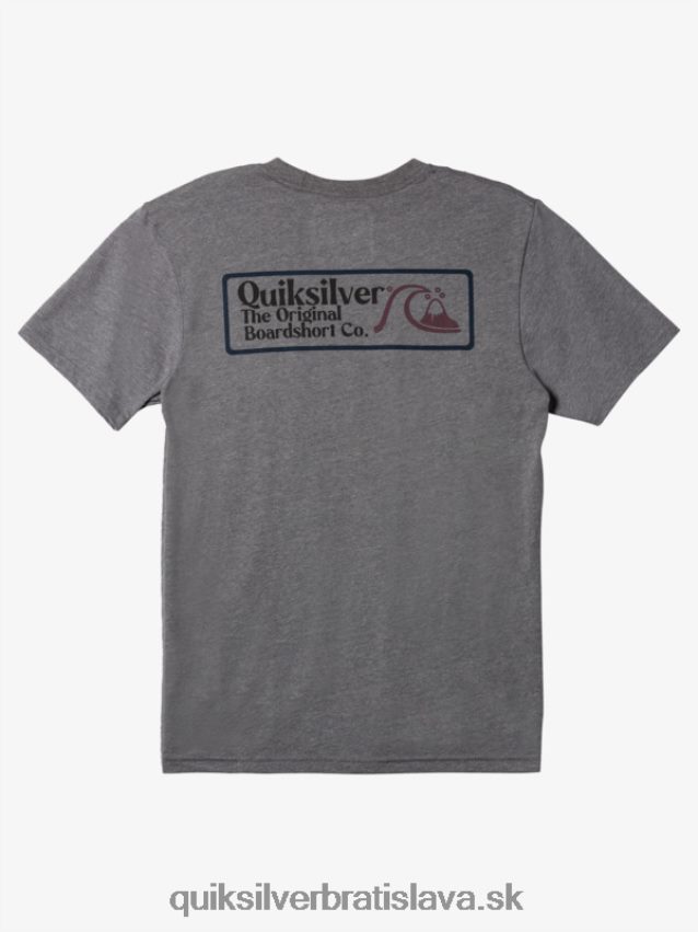 hranaté biz mod tričko Quiksilver muži B80HXR1191 stredne sivý vres