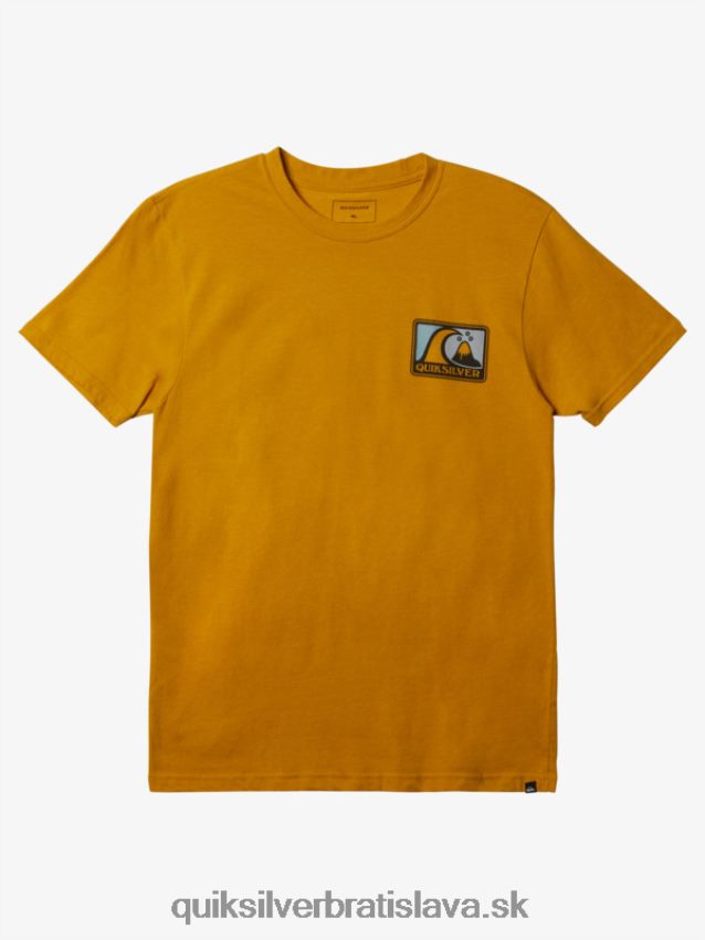 jemné bublinkové tričko Quiksilver muži B80HXR428 nuget zlatý vres
