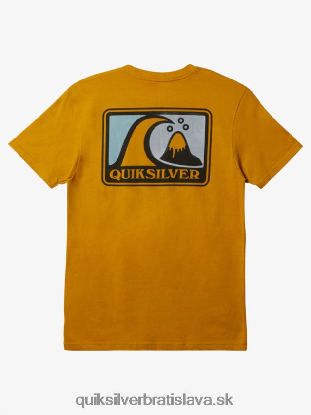 jemné bublinkové tričko Quiksilver muži B80HXR428 nuget zlatý vres