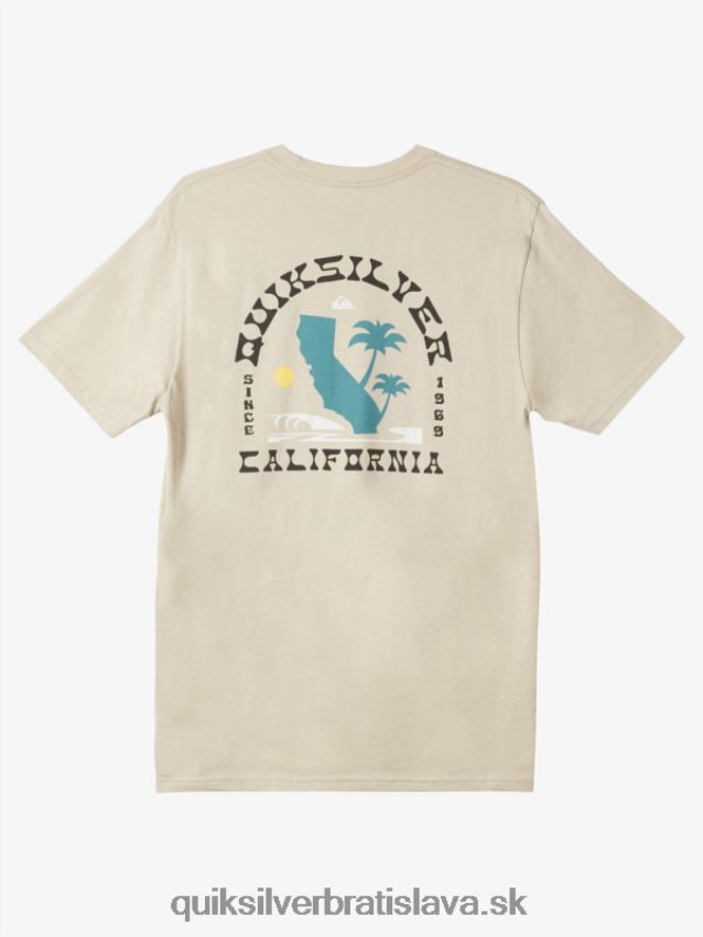 kalifornské ikonické západné tričko Quiksilver muži B80HXR1228 plaza taupe