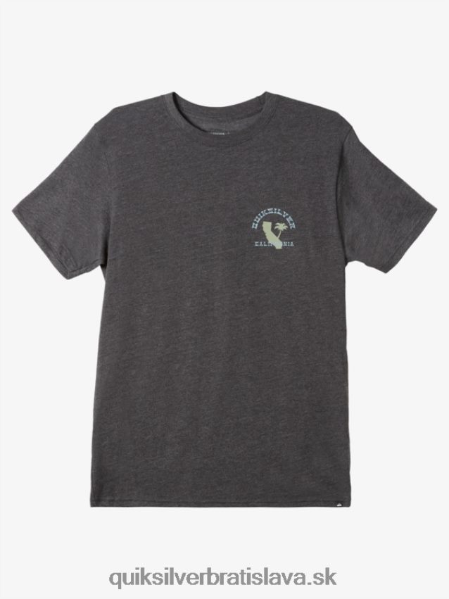 kalifornské ikonické západné tričko Quiksilver muži B80HXR1229 vres z dreveného uhlia