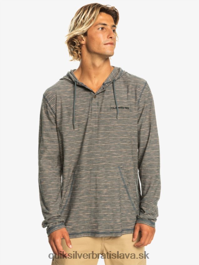 kentin tričko s dlhým rukávom a kapucňou Quiksilver muži B80HXR1353 tmavý bridlicový kentin