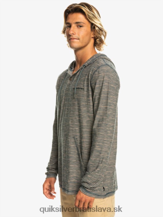 kentin tričko s dlhým rukávom a kapucňou Quiksilver muži B80HXR1353 tmavý bridlicový kentin