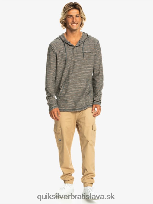 kentin tričko s dlhým rukávom a kapucňou Quiksilver muži B80HXR1353 tmavý bridlicový kentin