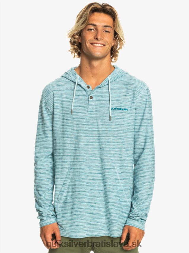 kentin tričko s dlhým rukávom a kapucňou Quiksilver muži B80HXR1354 nebeský kentín