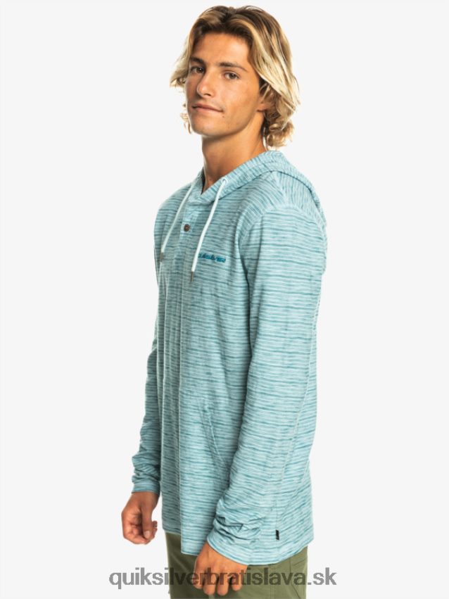 kentin tričko s dlhým rukávom a kapucňou Quiksilver muži B80HXR1354 nebeský kentín