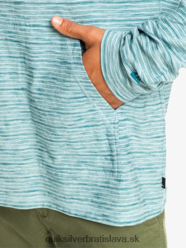 kentin tričko s dlhým rukávom a kapucňou Quiksilver muži B80HXR1354 nebeský kentín
