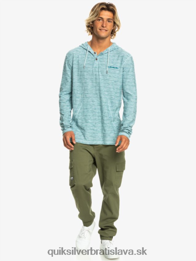 kentin tričko s dlhým rukávom a kapucňou Quiksilver muži B80HXR1354 nebeský kentín