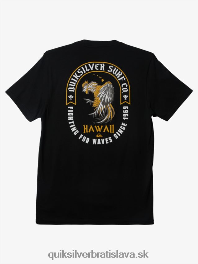 kráľovské tričko havajského kohúta Quiksilver muži B80HXR672 čierna