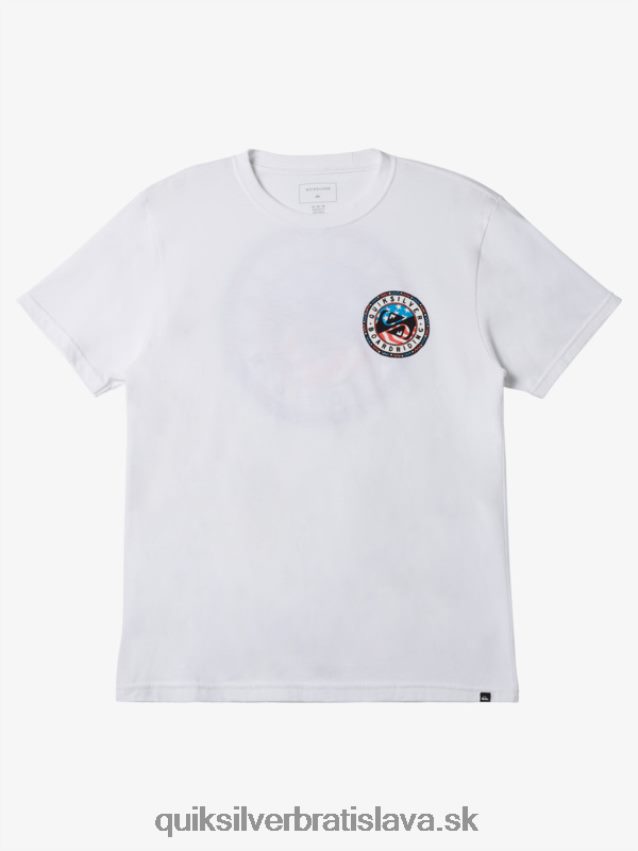 letné zábavné tričko Quiksilver muži B80HXR469 biely