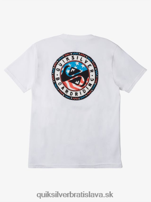 letné zábavné tričko Quiksilver muži B80HXR469 biely