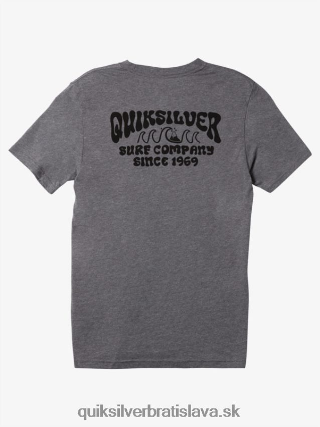 lockup mod tričko Quiksilver muži B80HXR528 stredne sivý vres