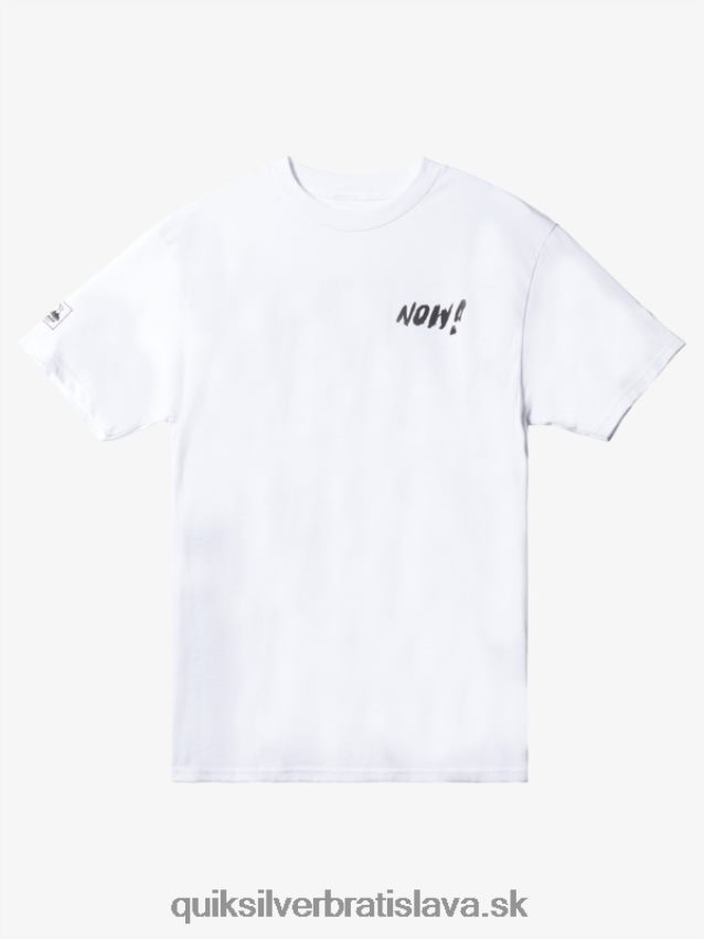natas teraz tričko Quiksilver muži B80HXR1656 biely
