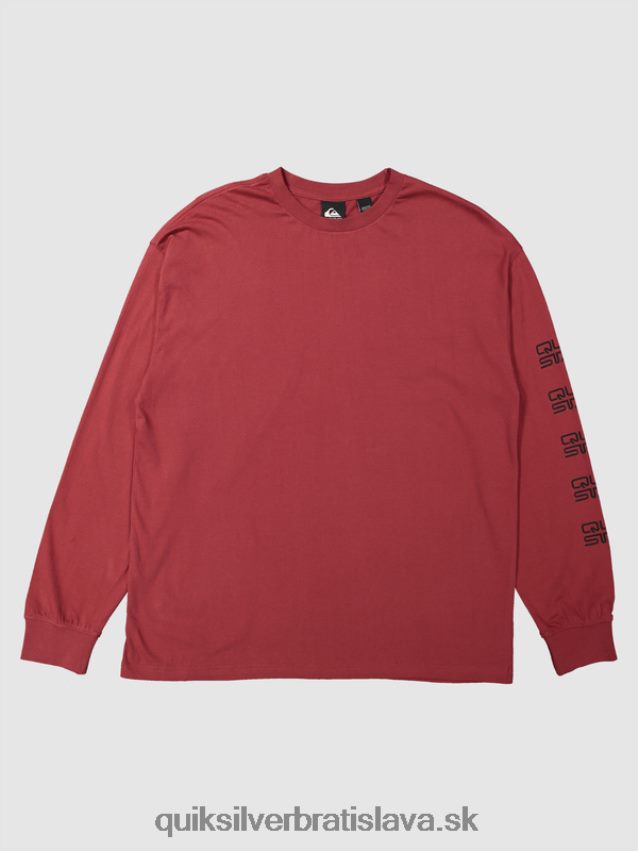 organické tričko s dlhým rukávom Quiksilver x Stab muži B80HXR1844 rubínové víno