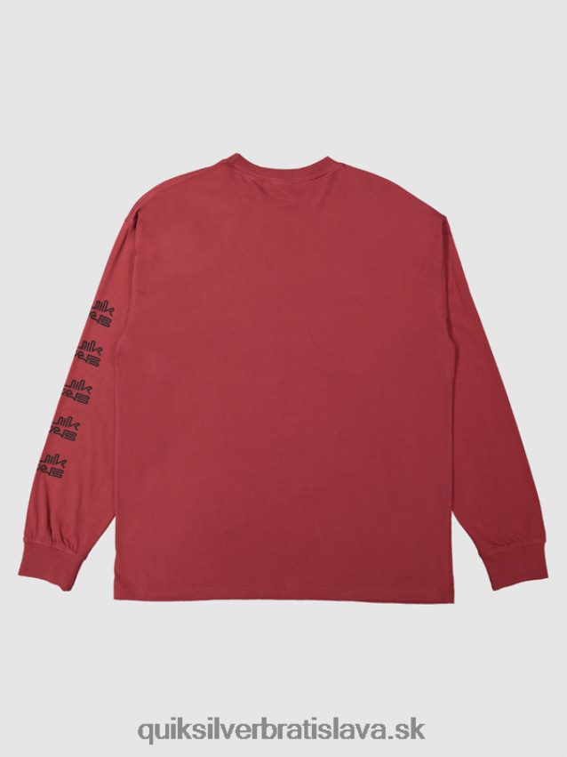 organické tričko s dlhým rukávom Quiksilver x Stab muži B80HXR1844 rubínové víno