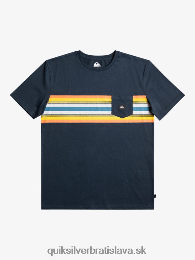 prúžkované vreckové tričko surfadelica Quiksilver muži B80HXR1064 námornícke sako