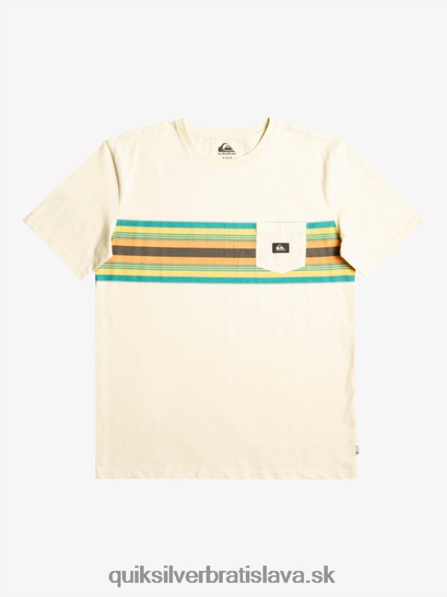prúžkované vreckové tričko surfadelica Quiksilver muži B80HXR1065 breza