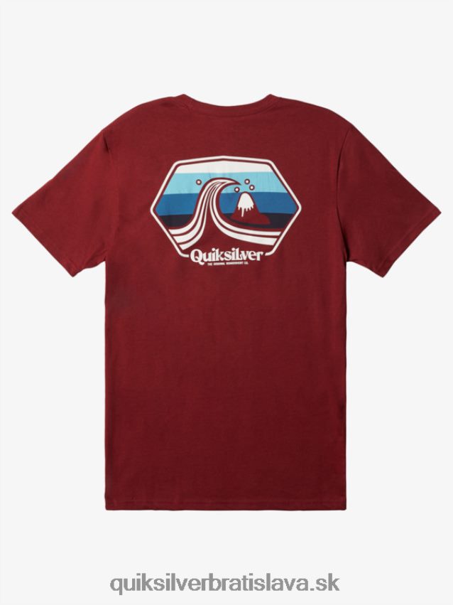prístavné tričko Quiksilver muži B80HXR1512 rubínové víno